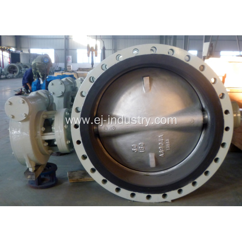 Rubber lining double eccentric butterfly valve